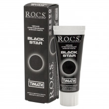 Зубная паста R.O.C.S. Black Star черная, отбеливающая, 60 мл в Санкт-Петербурге