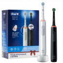Электрическая зубная щетка Braun Oral-B PRO 3 3900 Duo, набор: белая и черная в Санкт-Петербурге