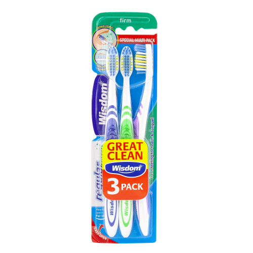 Набор зубных щеток Wisdom Regular Fresh 3шт, firm