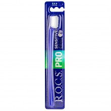 Зубная щетка R.O.C.S. PRO Sensitive 5940 синяя-белая, soft