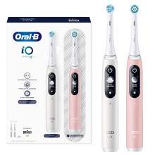Электрическая зубная щетка Braun Oral-B IO Series 6 DUO, White Alabaster и Light Rose в Санкт-Петербурге