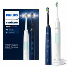Набор щеток Philips Sonicare 5100 Protective Clean H6851/34 белая + синяя 