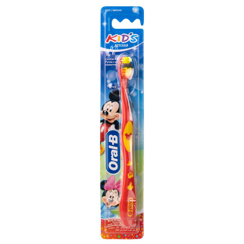 Зубная щетка Oral-B Kids Mickey красная, soft