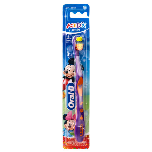Зубная щетка Oral-B Kids Mickey фиолетовая, soft