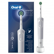 Электрическая зубная щетка Braun Oral-B Vitality Pro Protect X Clean Cross Action, White в Санкт-Петербурге