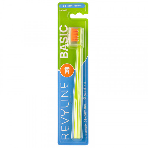 Зубная щетка Revyline SM5000 Basic, салатовая-оранжевая