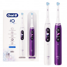 Электрические зубные щетки Braun Oral-B IO Series 8 DUO, White Alabaster и Violet Ametrine
