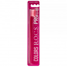 Зубная щетка R.O.C.S. PRO Colors розовая, medium в Санкт-Петербурге