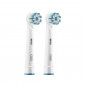 Набор электрическая зубная щетка Braun Oral-B Vitality Pro Protect X Clean Cross Action, White + Насадки Braun Oral-B Sensitive Clean, 2 шт.