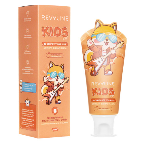 Зубная паста Revyline Kids Персик, 60 г Зубная паста Revyline Kids Персик, 60 г