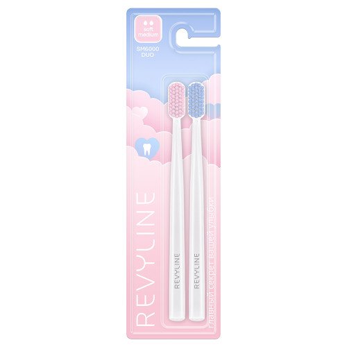 Набор зубных щеток Revyline SM6000 DUO White/Pink + White/Blue Набор зубных щеток Revyline SM6000 DUO White/Pink + White/Blue