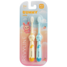 Набор зубных щеток Revyline Bunny Duo, от 3 лет, желтая и голубая в Санкт-Петербурге