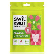 Леденцы на палочке Swit by Revyline Ksilit Extra Клубника, 8 шт. в Санкт-Петербурге