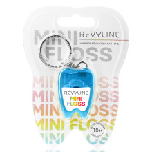 Зубная нить вощеная Revyline floss mini, полиэстер с бамбуковым углем, 15 м, синяя в Санкт-Петербурге