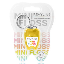 Зубная нить вощеная Revyline floss mini, полиэстер с бамбуковым углем, 15 м, желтая в Санкт-Петербурге