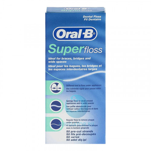 Зубная нить Oral-B Super Floss, 50 шт