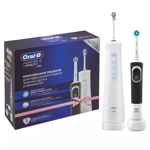 Набор Braun Oral-B Aquacare 4 + Braun Oral-B Vitality Набор Braun Oral-B Aquacare 4 + Braun Oral-B Vitality